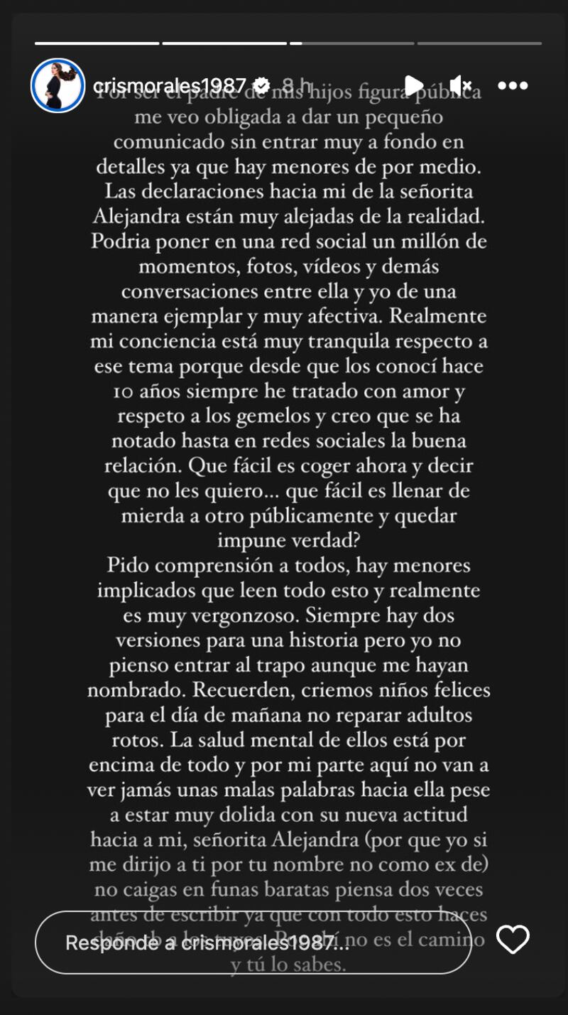 Historia de Cristina Morales | Fuente: Instagram