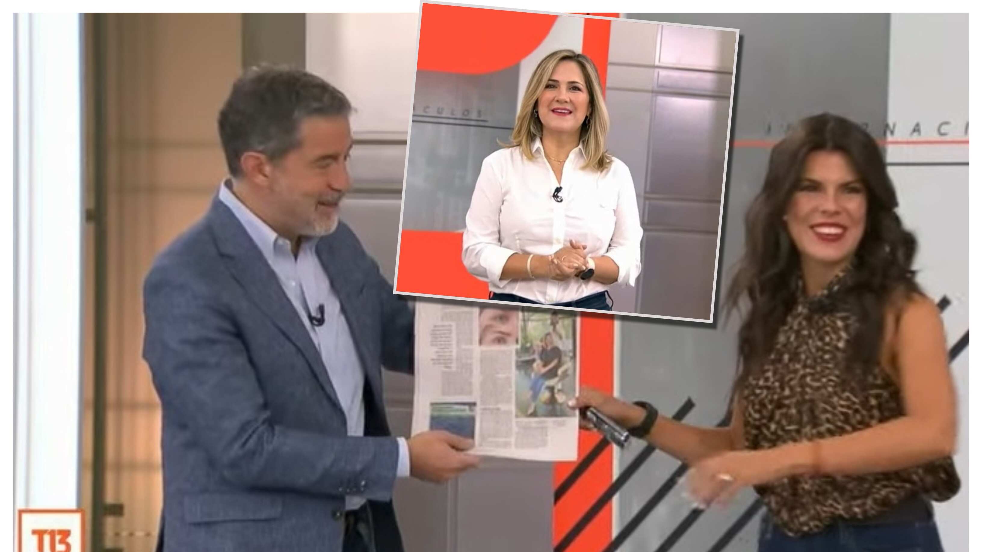 Los conductores de T13 AM fueron los encargados de presentar oficialmente a la meteoróloga en su retorno a la señal del grupo familiar de los Luksic.