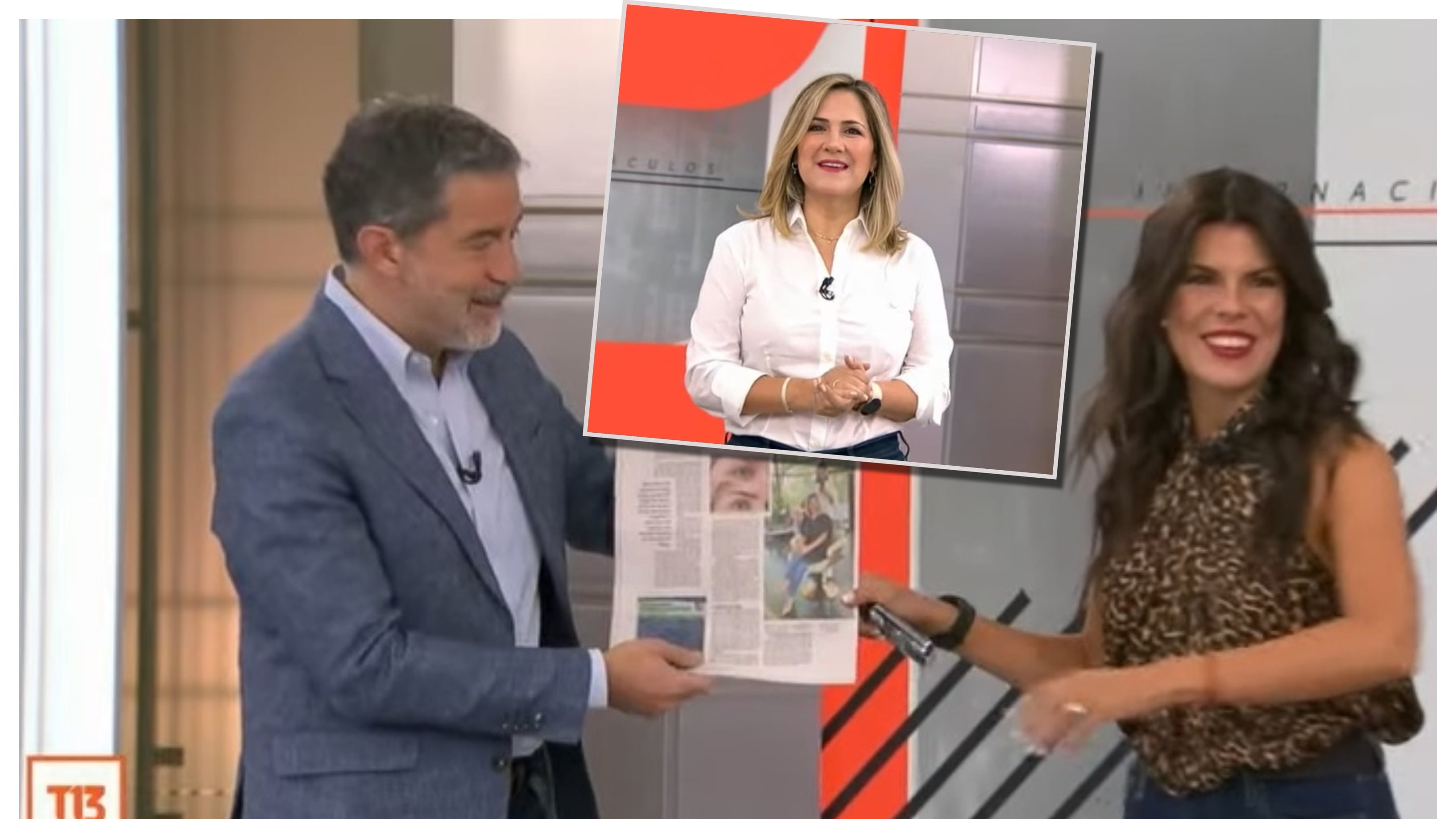 Los conductores de T13 AM fueron los encargados de presentar oficialmente a la meteoróloga en su retorno a la señal del grupo familiar de los Luksic.