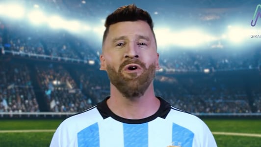 Stefan Kramer imitando a Leo Messi