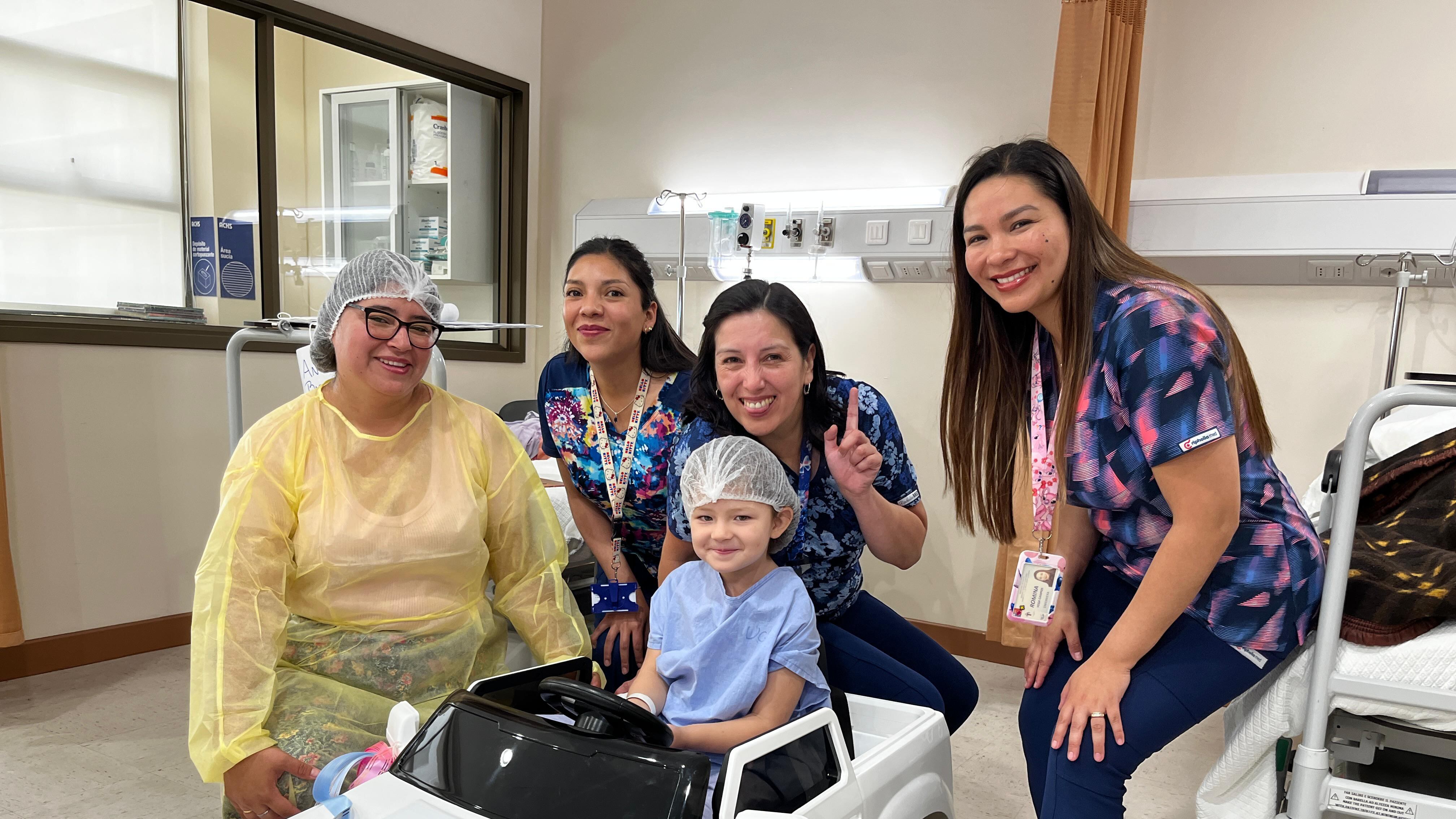 Pacientes pediátricos en autos eléctricos