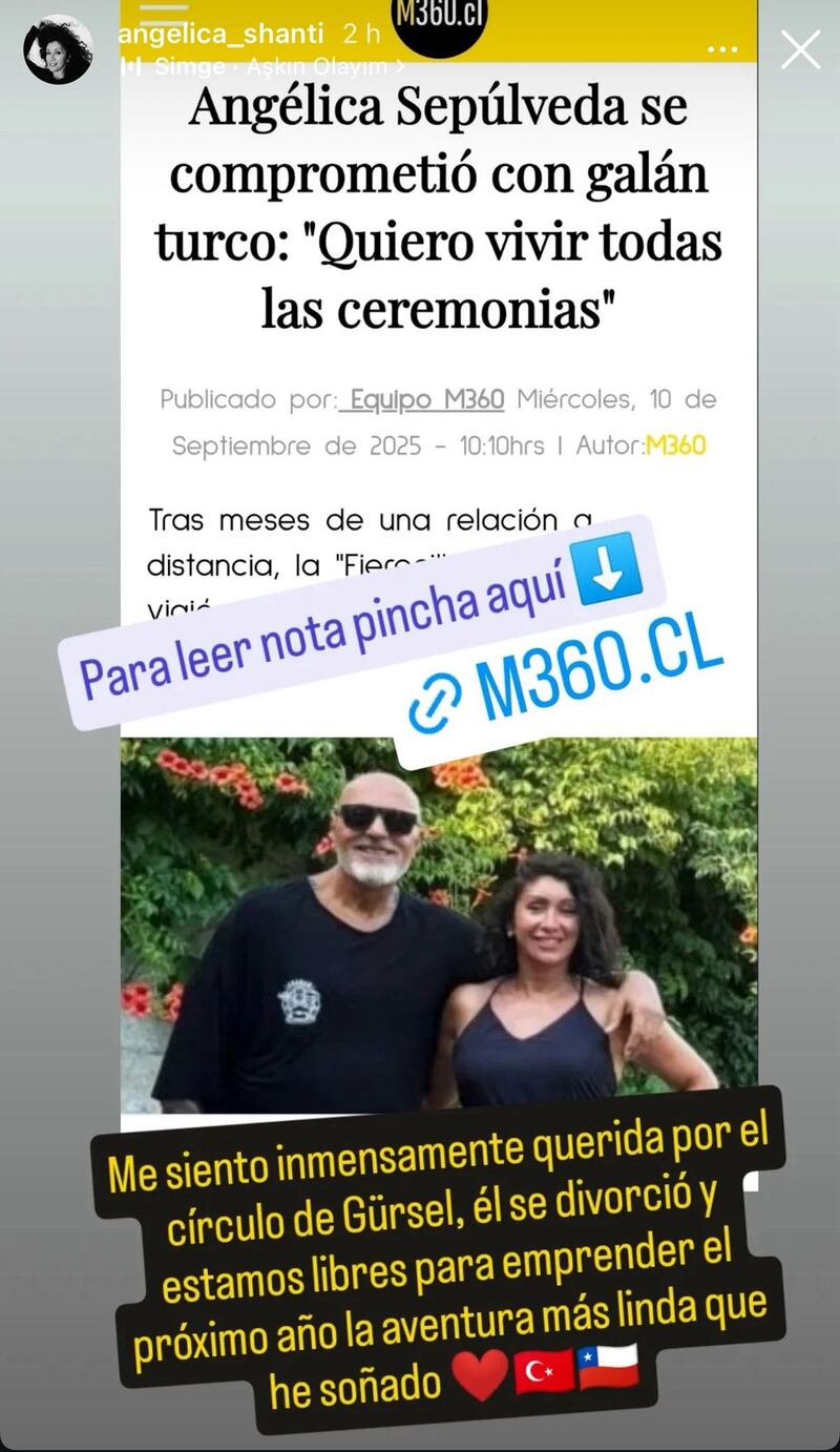 Historia de Angélica Sepúlveda | Fuente: Instagram @angelica_shanti