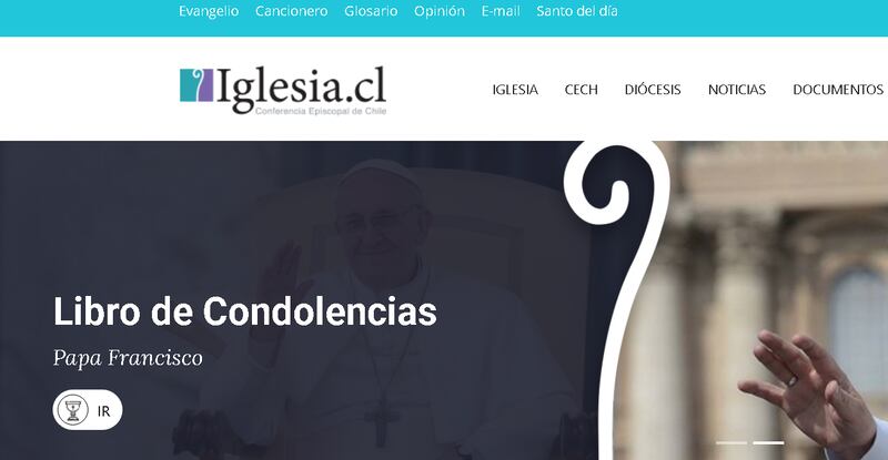 Libro virtual de condolencias por la muerte de Papa Francisco.