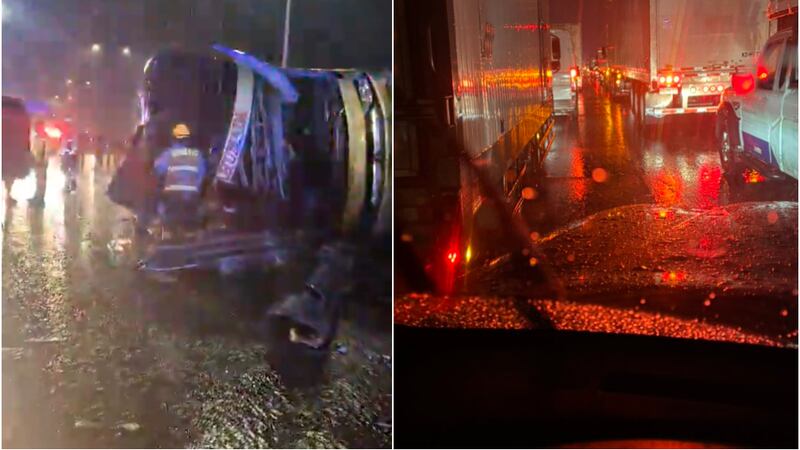Bus de pasajeros volcó en la Ruta 5 Sur a la altura de San Fernando: hay varios fallecidos y heridos