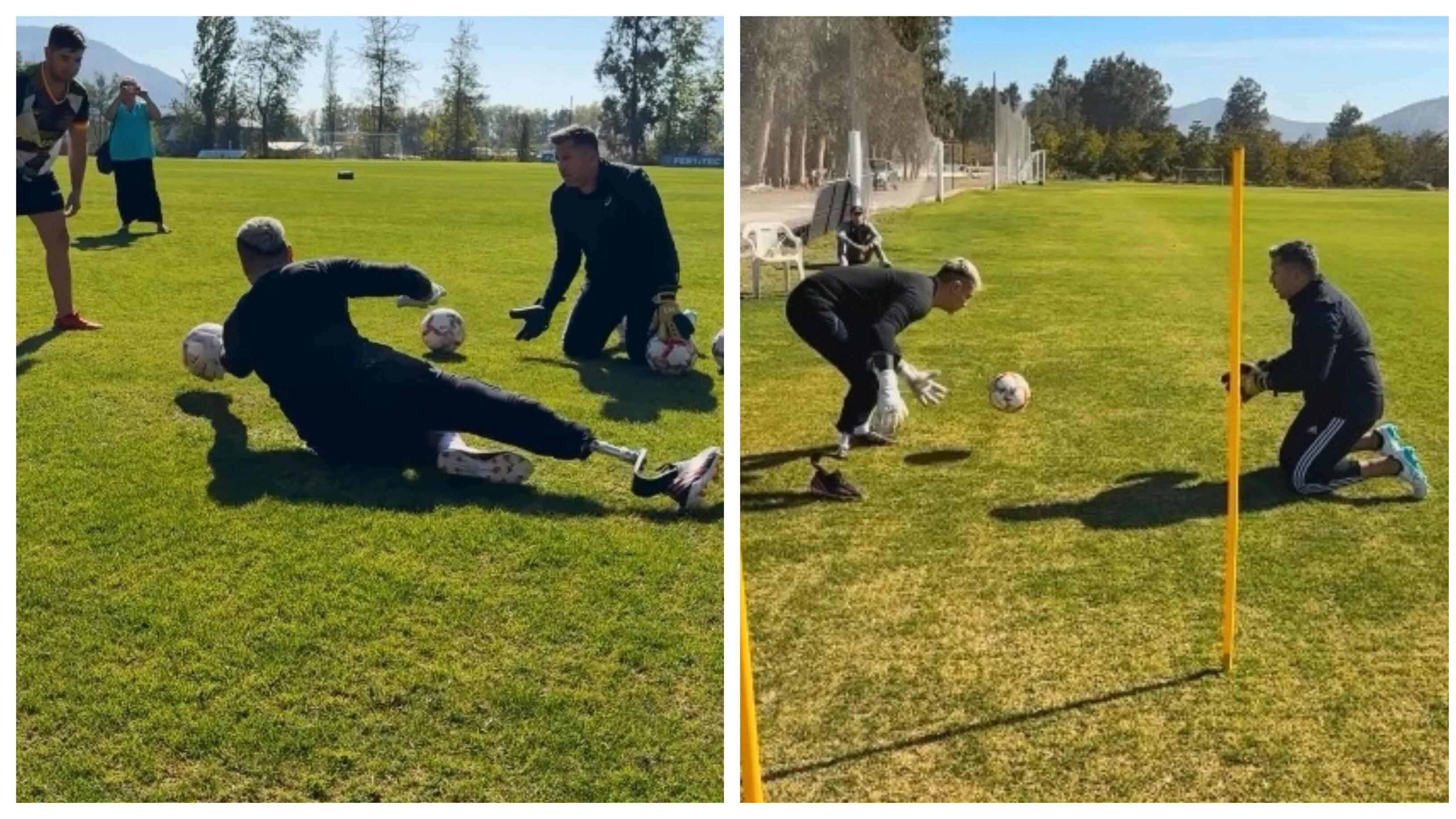 El regreso del arquero que sufrió la amputación de su pie derecho a los entrenamientos con balón conmovió a los usuarios de redes sociales.