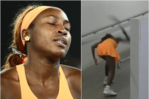“Necesito desahogarme”: tenista Coco Gauff desató su frustración a punta de golpes tras ser eliminada del Abierto de Australia