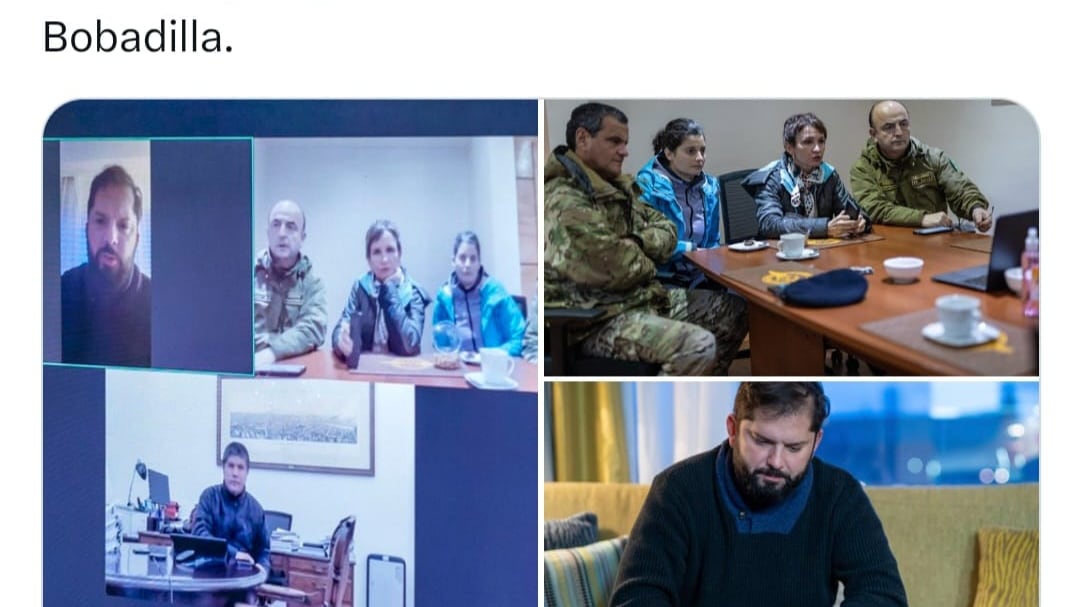 Presidente Gabriel Boric participa de reunión por efectos del temporal de lluvia y viento que afecta a la zona centro sur.