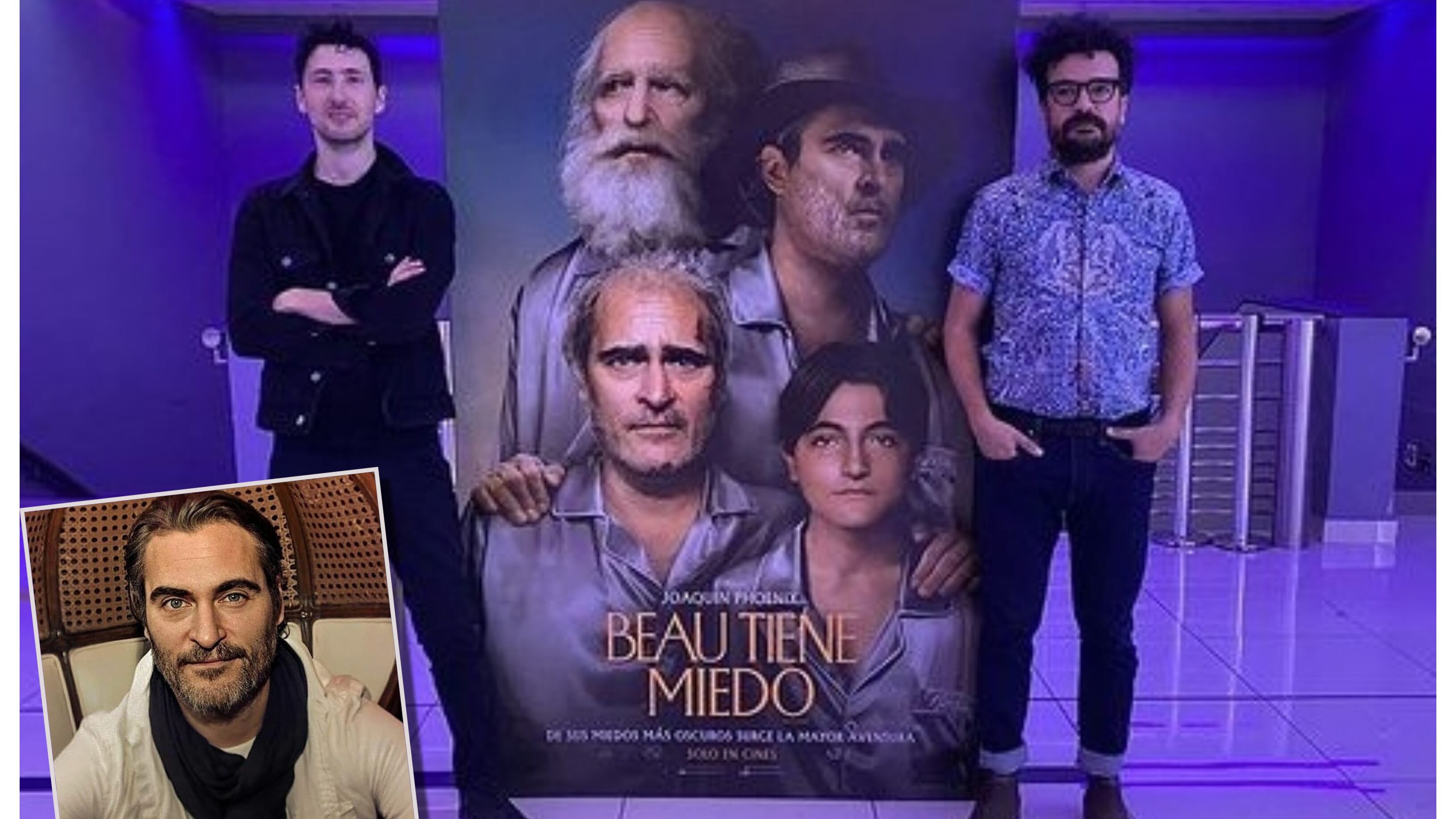 Los directores nacionales son parte del nuevo filme protagonizado por el actor Joaquin Phoenix, "Beau tiene miedo", que se estrenó este jueves en los cines chilenos.