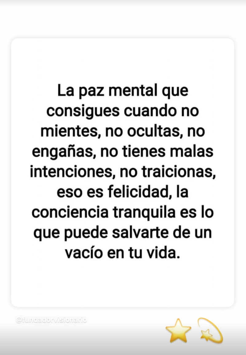 Marité Matus publicó la reflexión en sus historias de Instagram