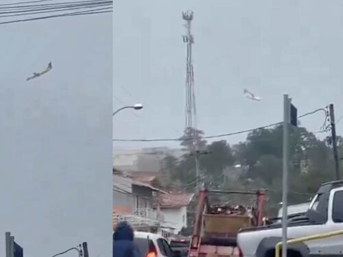 Impactantes imágenes: avión con 62 ocupantes cayó en zona rural del estado de Sao Paulo en Brasil este viernes