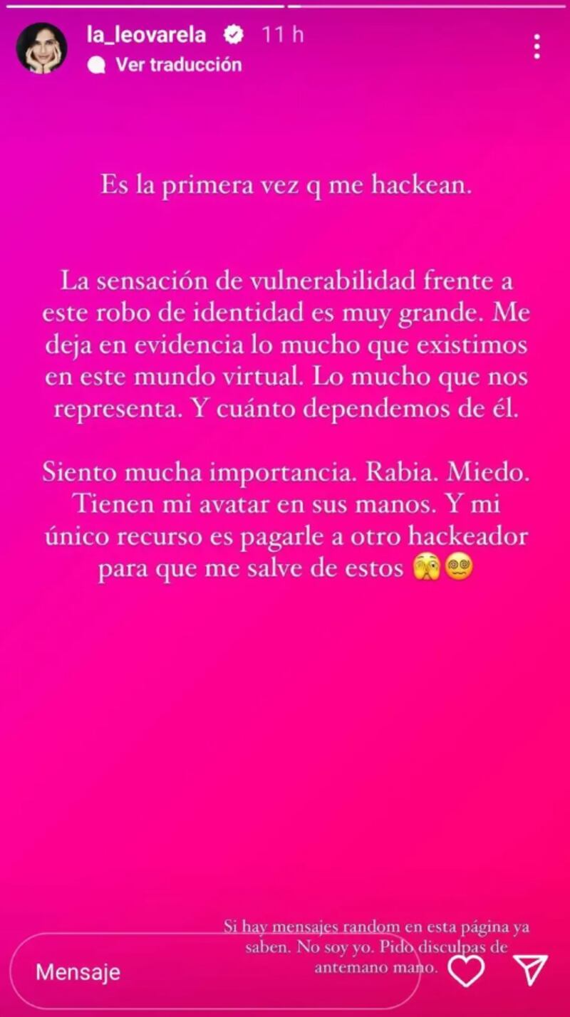 Leonor Varela vía Instagram