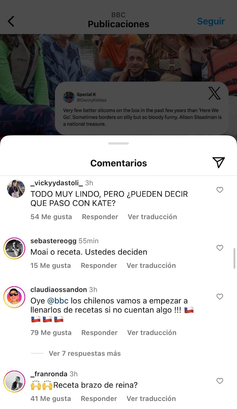 Chilenos llegaron en masa a exigir anuncio real. Captura de Instagram