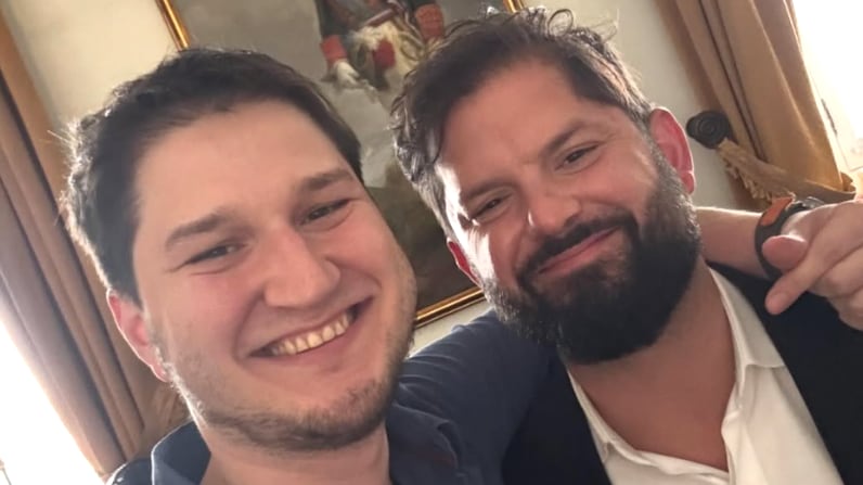 Tomás y Presidente Gabriel Boric | Fuente: Instagram @tomasboric