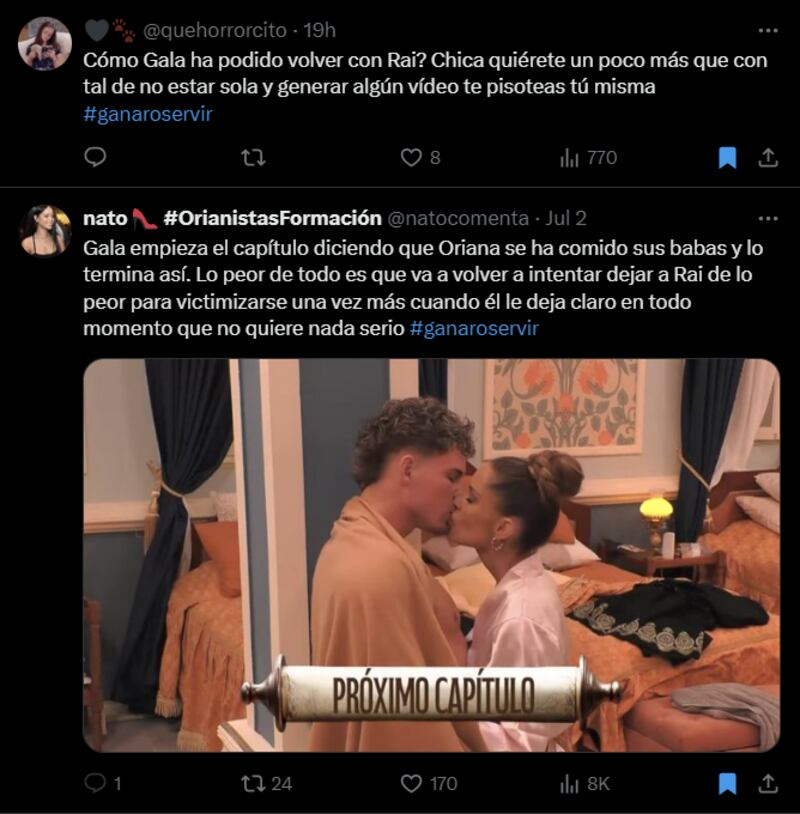 Reacción beso Gala y Raimundo | Ganar o Servir