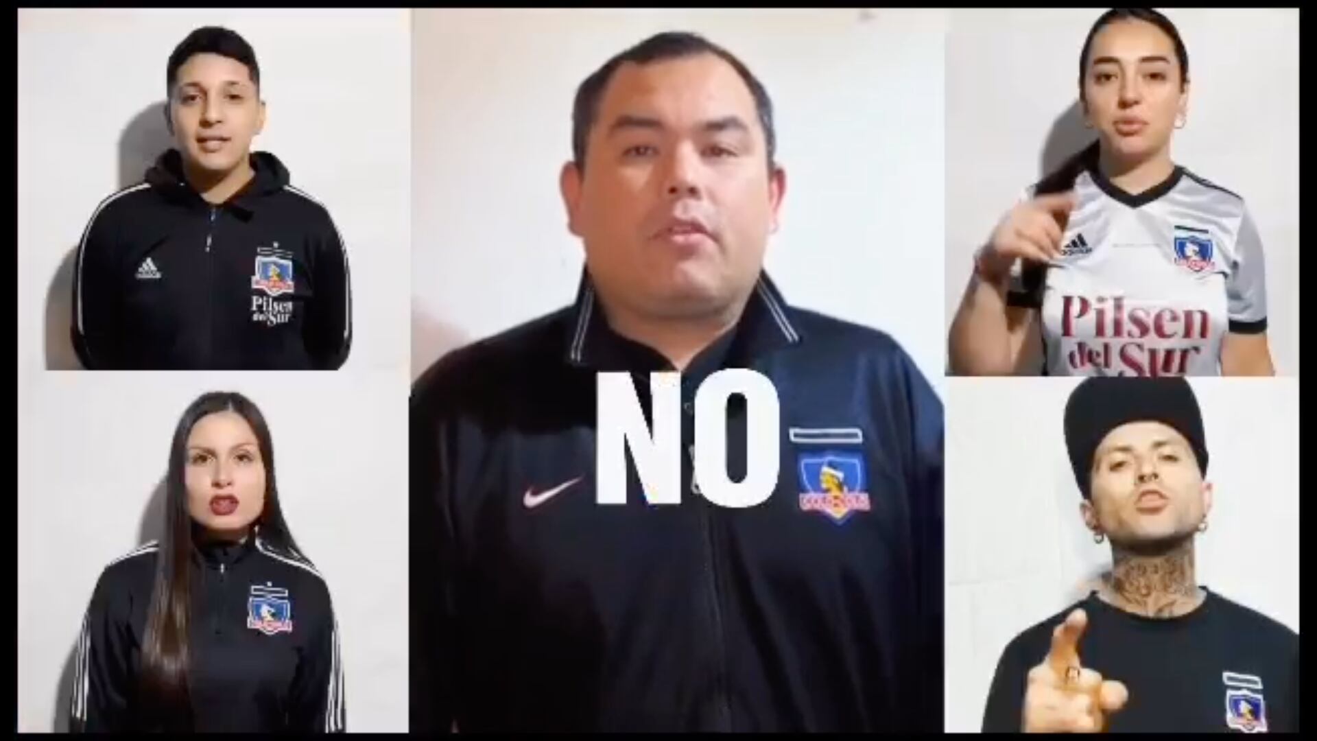 Los hinchas de Colo Colo que aparecieron en el video de la Garra Blanca