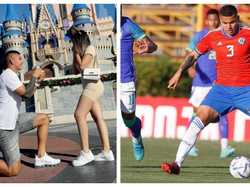 “Un amor de barrio”: defensa de Unión Española Bastián Roco sorprende a su pareja al pedirle matrimonio en medio de sus vacaciones en Disneyworld