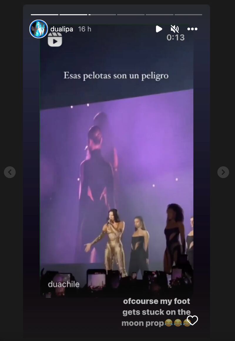 Historia de Dua Lipa - Fuente: Instagram