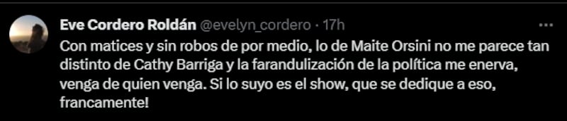 Reacción a sesión de fotos de Maite Orsini | X