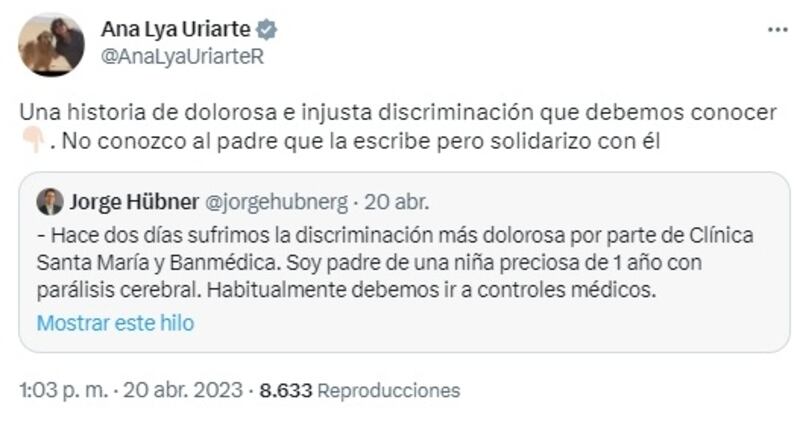 La exministra de la Segpres regresó a las redes sociales luego de confirmarse su salida de La Moneda.