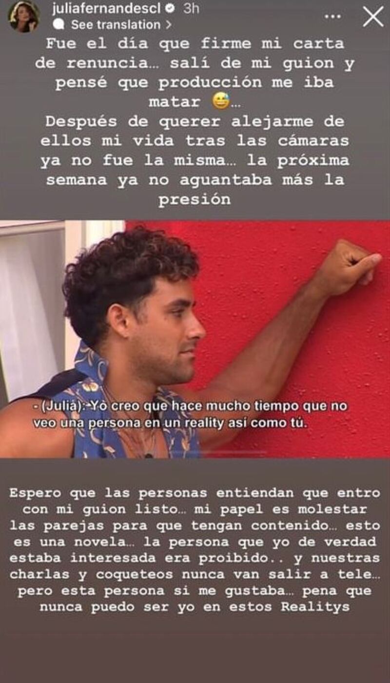 Historia de Julia Fernándes | Instagram