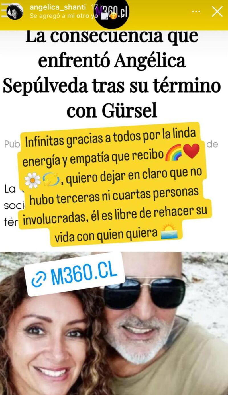Historia de Angélica Sepúlveda | Instagram