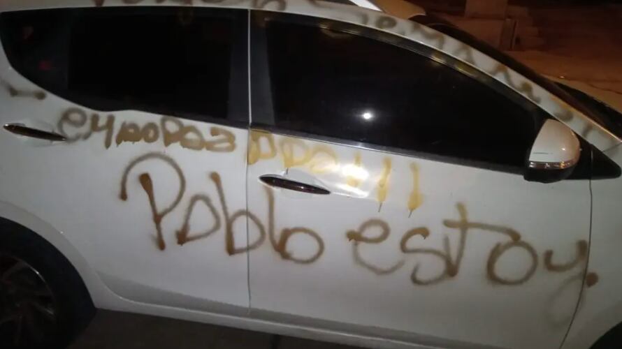 Auto rayado en Coquimbo