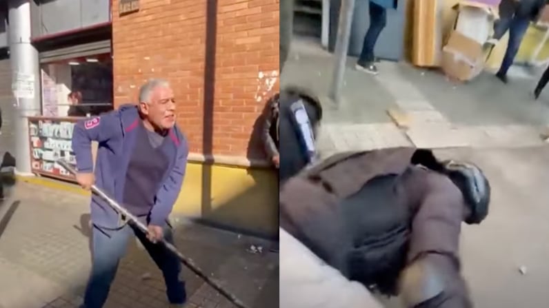Pelea fiscalizadores con vendedores ambulantes en Barrio Meiggs | Captura: Contigo en la mañana