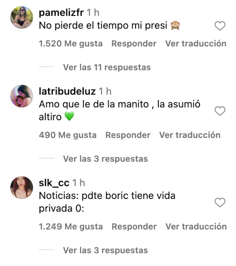 Comentarios video del Presidente Boric | Captura: Instagram de Prensa Chilena