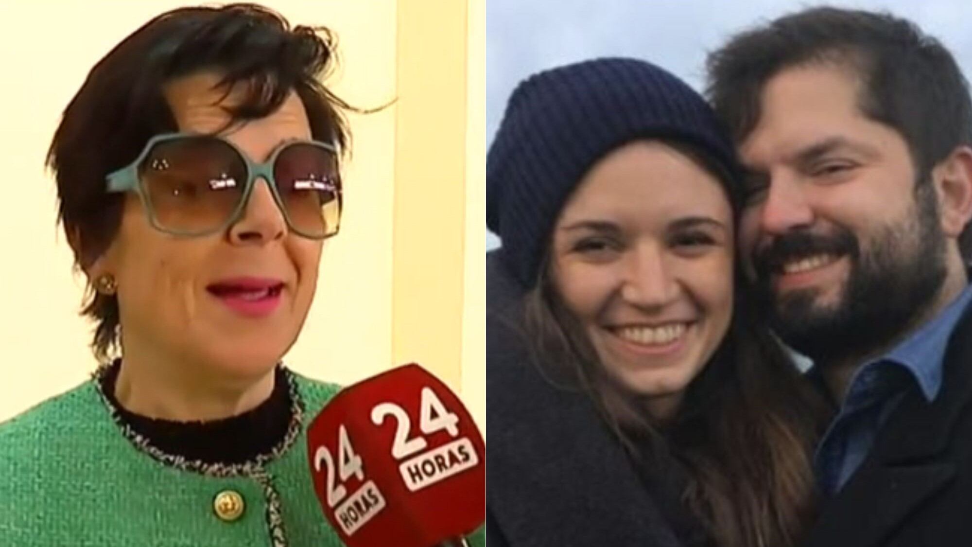 María Soledad Font, mamá de Gabriel Boric, Gabriel Boric e Irina Karamanos