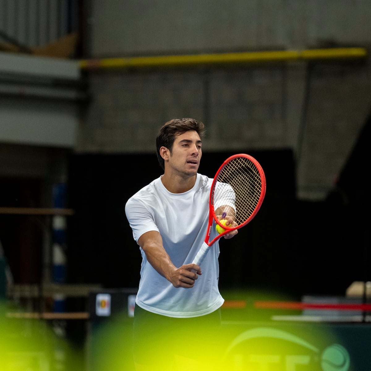Cristian Garin se prepara para ser la clave ante Bélgica en la Copa Davis Cristian Garin se prepara para ser la clave ante Bélgica en la Copa Davis