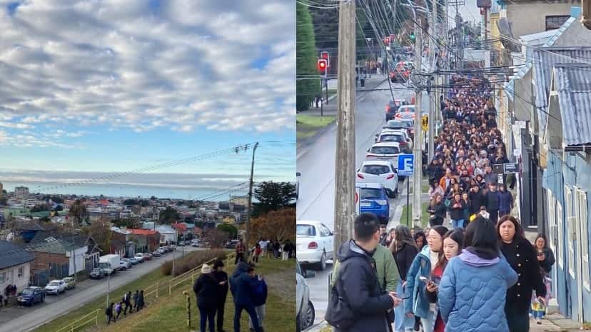 Redes sociales muestran evacuación en Magallanes tras sismo y alerta de tsunami