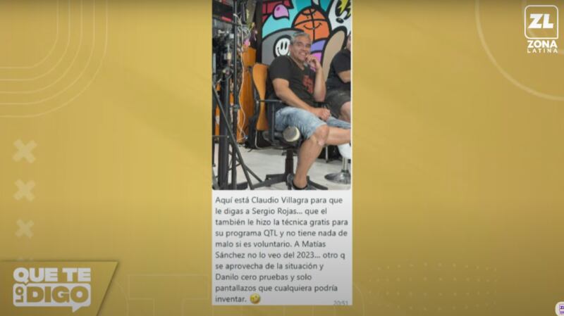 Respuesta de Karol Lucero a Sergio Rojas | Captura: Que te lo digo de Zona Latina