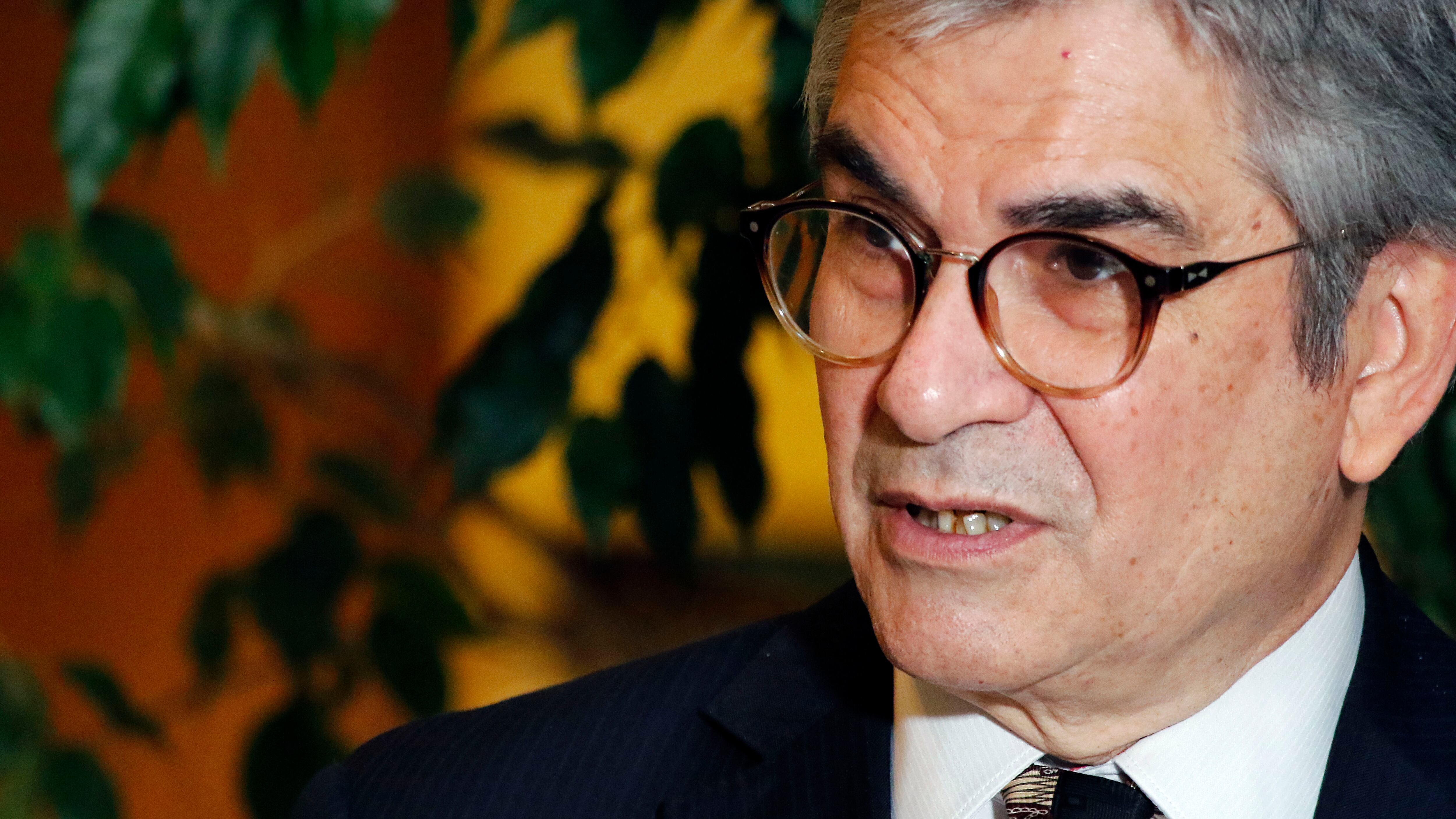 El ministro Mario Marcel, ofrece un punto de prensa en la Cámara de Diputados y Diputadas del Congreso Nacional.