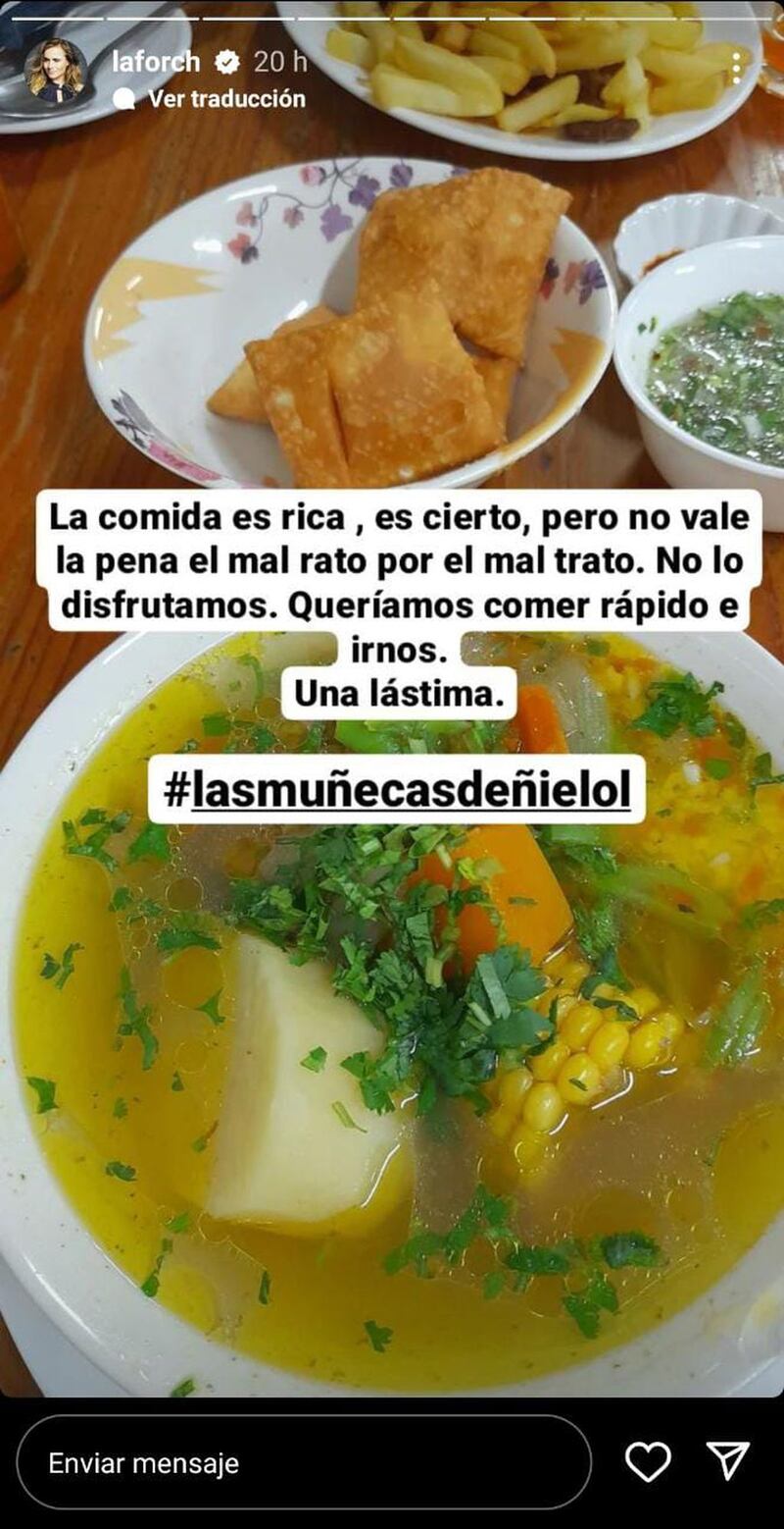 “¿Por qué tan mal trato?”: La mala experiencia de Amaya Forch en restaurante de Temuco