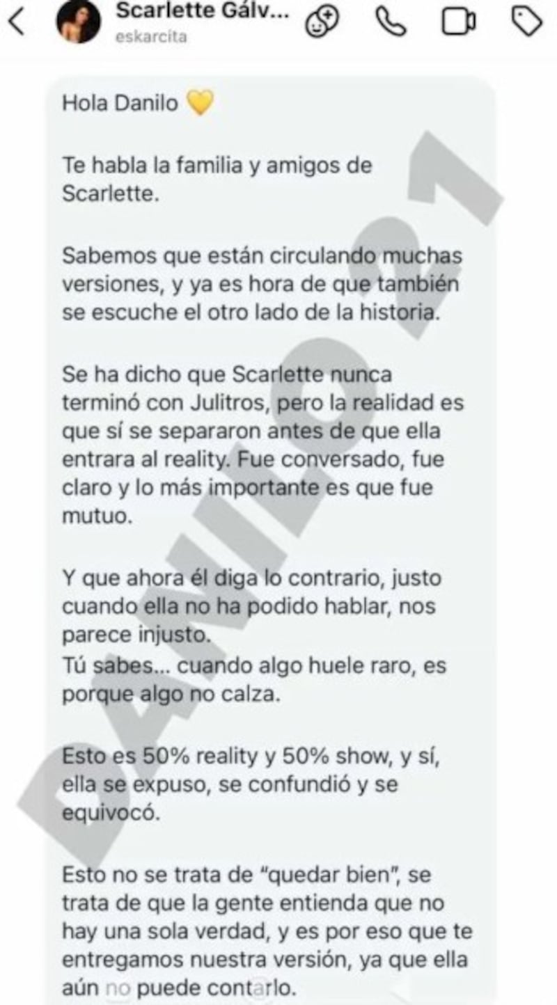 Familia de Eskarcita salió a desmentir públicamente a Julitroz: “Fue mutuo y conversado”
