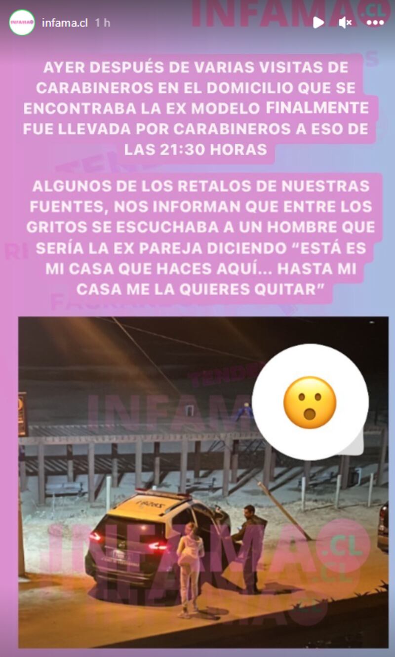 Fue a las 21:45 horas del miércoles cuando carabineros de la playa El Tabo, ubicada en el litoral central, recibieron una llamada telefónica de un hombre, denunciando a su pareja de violencia intrafamiliar. Fue en ese momento que se dirigieron hasta el domicilio, sin saber que la persona denunciada era la exmodelo y rostro de farándula Daniella Campos, que ya cuenta con historial de VIF.