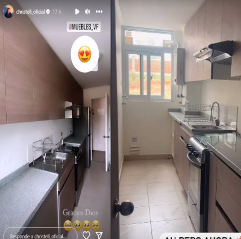 La cantante Christell Rodríguez compartió con sus seguidores su profunda alegría al mostrar cómo quedó la renovada cocina del departamento que compraron junto a su marido Roberto Parra en Viña del Mar.
Fue través de sus historias de Instagram que la exparticipante de “Aquí se Baila” subió una fotografía con el antes y después de la cocina, a la cual le colocaron muebles hechos a la medida, dando un aspecto totalmente moderno.
“Ya está lista. Estoy a punto de ponerme a llorar, porque está preciosa. Es algo que queríamos mucho y estábamos esperando hace rato. Somos muy afortunados de poder tenerla”, consignó Página 7.
Además, aclaró para los mal pensados, que todo salió producto de sus esfuerzos y no fue por canje.
“Esto no fue por canje, estamos súper orgullosos porque sale desde nuestro bolsillo, desde nuestra inversión en una buena cocina”.
“Estoy muy feliz, no les puedo explicar la emoción que siento. De partida, la relación que tengo con la comida no es la mejor, y no porque coma mucho, sino porque no como nada”, afirmó.
Finalmente, manifestó que “teniendo este espacio bonito me va a ayudar a desarrollar otras habilidades en la cocina, y a mi esposo también le gusta cocinar, así que estoy súper feliz”, destacó.