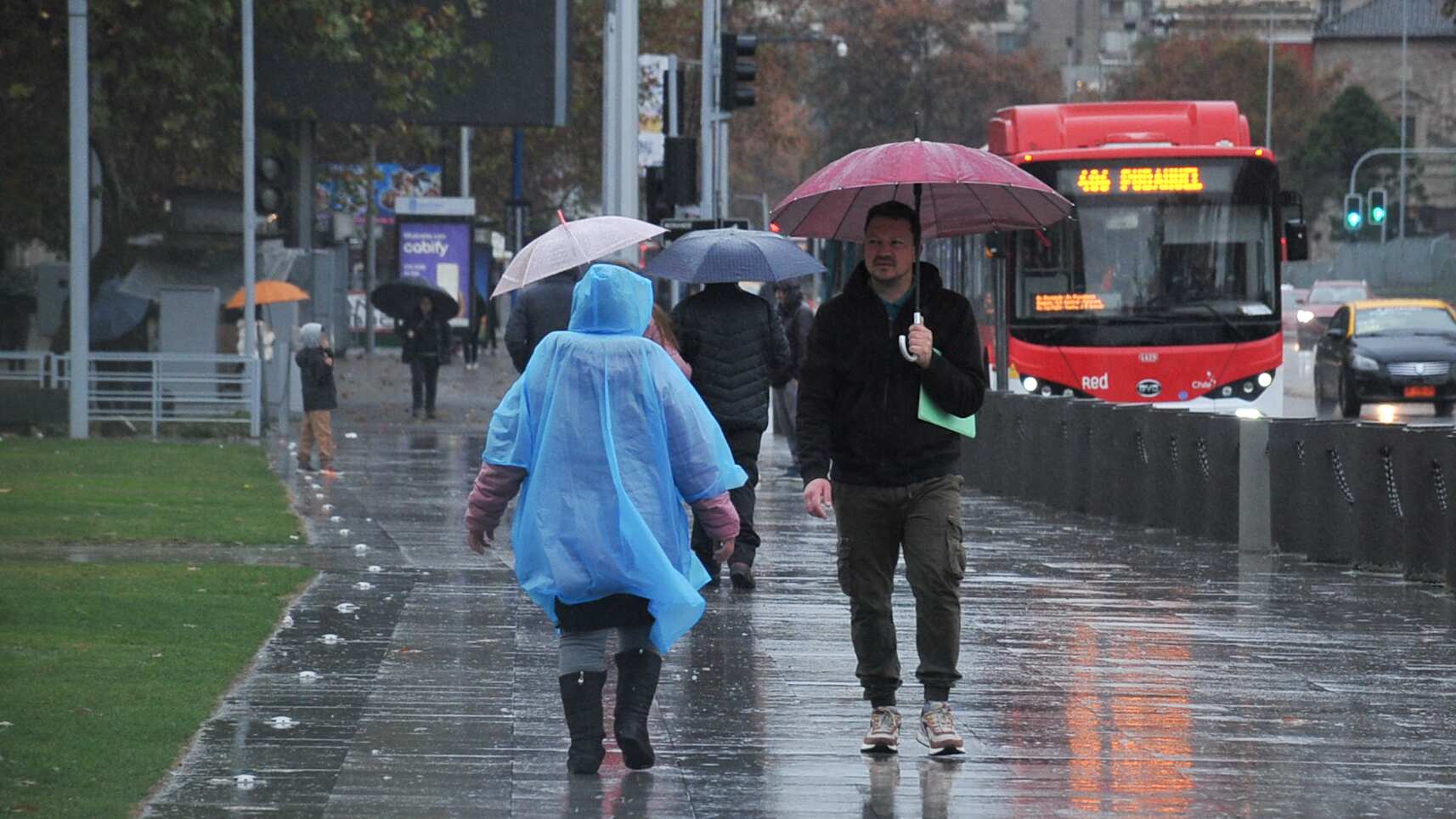 Lluvias en Santiago Centro