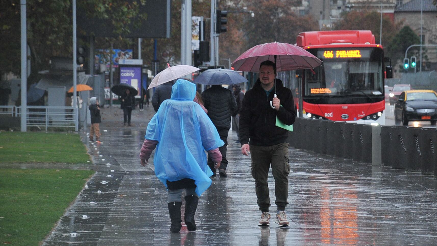Lluvias en Santiago Centro