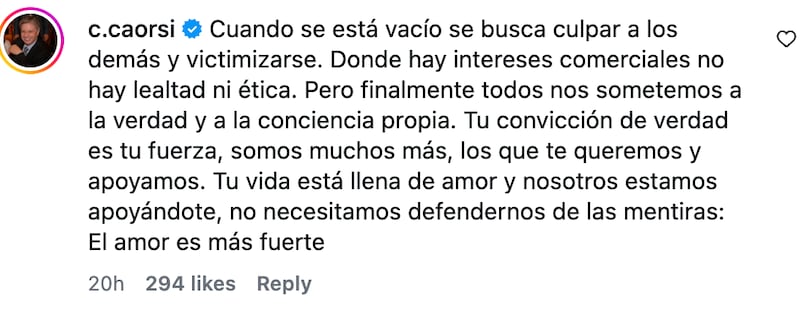 Comentario de esposo de Rosario Bravo