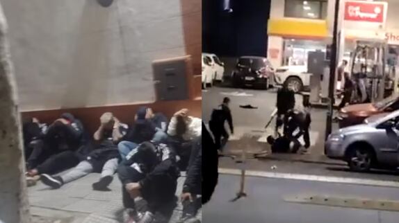 Un video registró la brutal golpiza que sufrieron hinchas tras el término del partido entre Colo Colo y Boca Juniors, donde el equipo argentino se impuso por un gol a cero en el estadio La Bombonera de Buenos Aires. Pelea que dejó a seis albos heridos.
Fue a la salida del recinto deportivo cuando se ve una horda de hombres arranco de otro grupo, quienes serían hinchas del equipo local.
Si bien, en primera instancia no se ve un enfrentamiento entre las bandas, fue cuando el segundo alcanzó a los rezagados cuando comenzaron a propinar una brutal paliza, incluso con un contundente trozo de madera.
“Hubo enfrentamientos con los simpatizantes locales y seis fanáticos de los “caciques” resultaron lesionados, cinco de los cuales ya tenían alta médica. Hubo otras dos personas provenientes de Chile que fueron aprehendidas por resistencia y atentado contra la autoridad al generar disturbios en los accesos al estadio”, dio cuenta el diario La Nación.