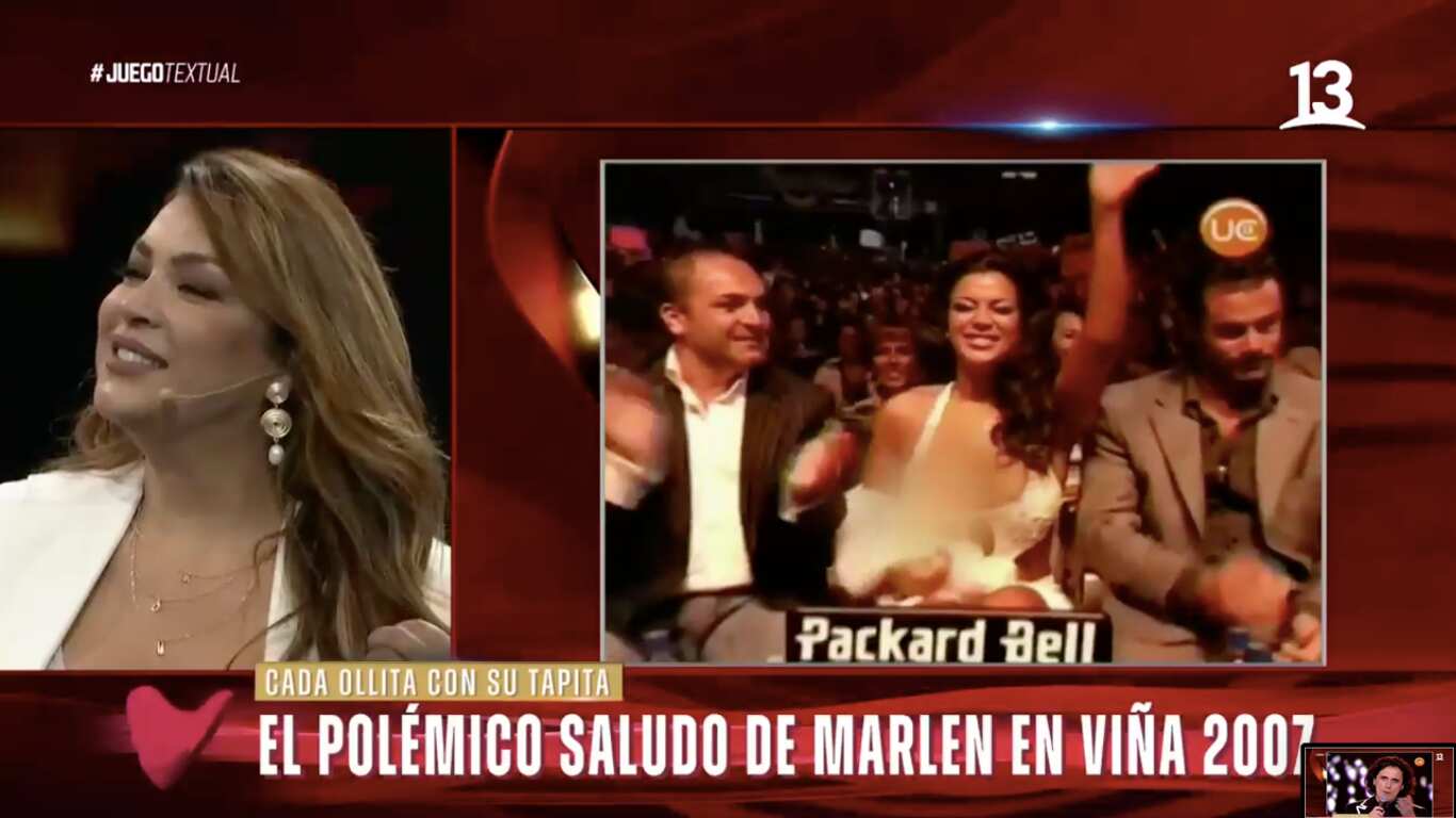 Marlen Olivari en "Juego Textual" | Captura: Canal 13