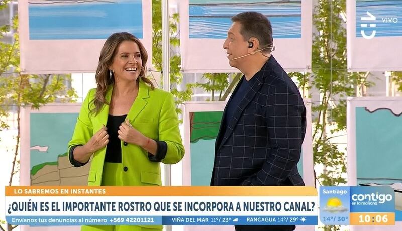 Monserrat Álvarez y Julio César Rodríguez fueron quienes presentaron esta mañana a la nueva figura que llegó al canal privado.