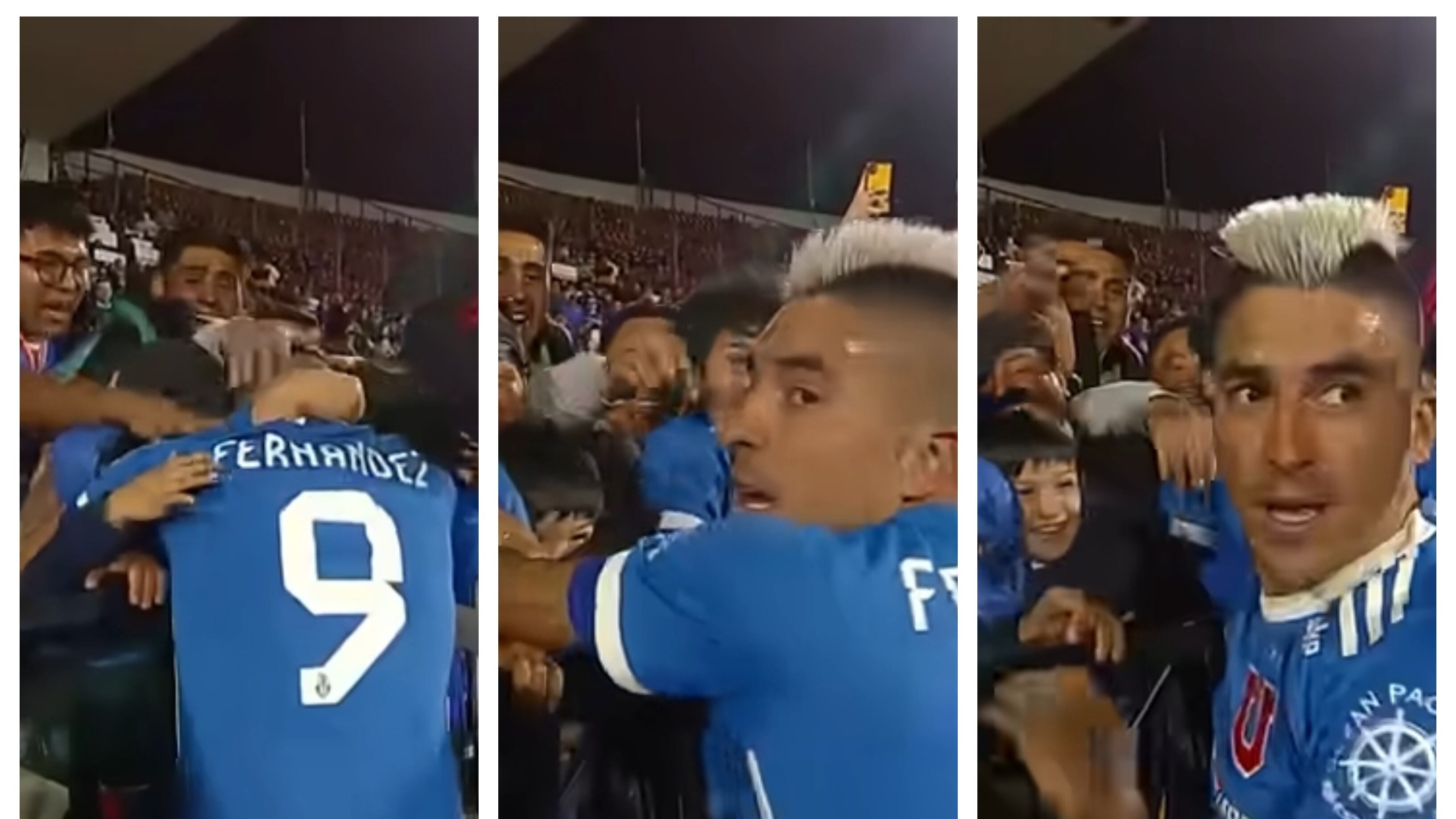 El delantero argentino pudo concretar en la victoria de la U frente a Unión Española por 2-0, donde anotó el último gol, un festejo que hace tiempo venía soñando realizar junto a su hijo.