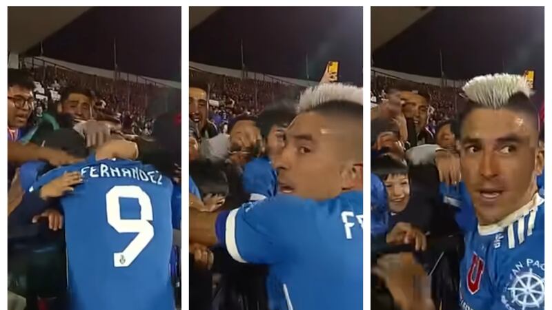 “Siempre la ha tenido pensada”: esposa de Leandro Fernández revela el motivo del tierno festejo del goleador de la U con su hijo en triunfo sobre Unión Española