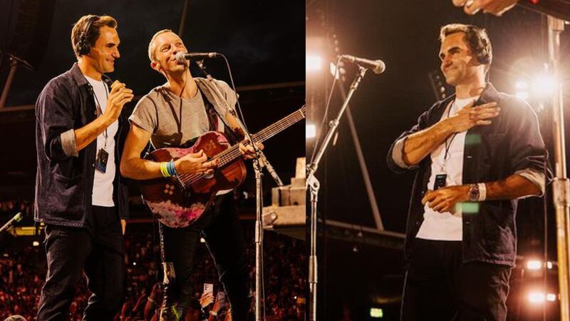 ¿Como músico es buen tenista? Roger Federer se ‘robó el show’ y cantó con Coldplay en concierto