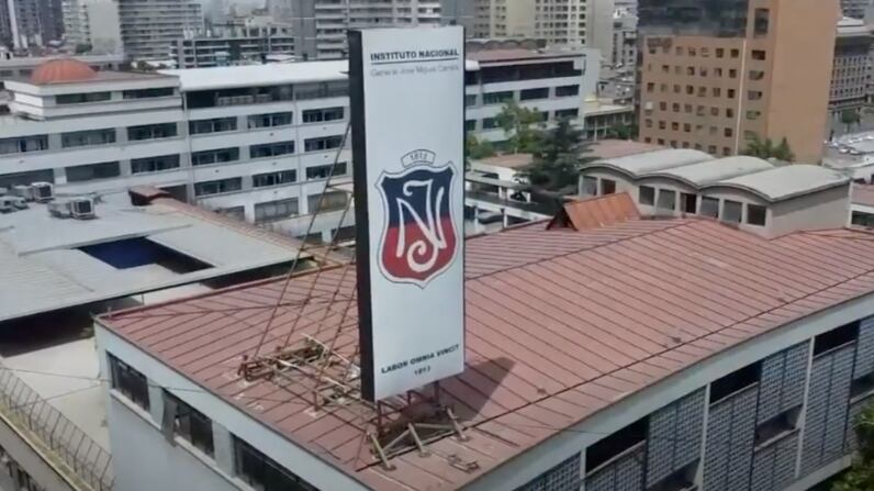 Instituto Nacional | Captura: CHV Noticias