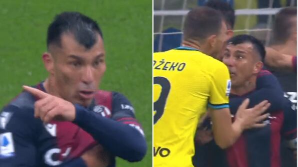 El chileno y el delantero argentino se picaron tras una falta cobrada en favor del elenco neroazzurro y sus compañeros tuvieron que intervenir. El árbitro amonestó a ambos jugadores, pero eso no detuvo la discusión.
El ‘Toro’ continuó provocando al ‘Pitbull’, por lo que el defensor de la Roja terminó invitándolo a pelear a la zona de camarines. “Te espero afuera”, lanzó Medel al goleador trasandino.