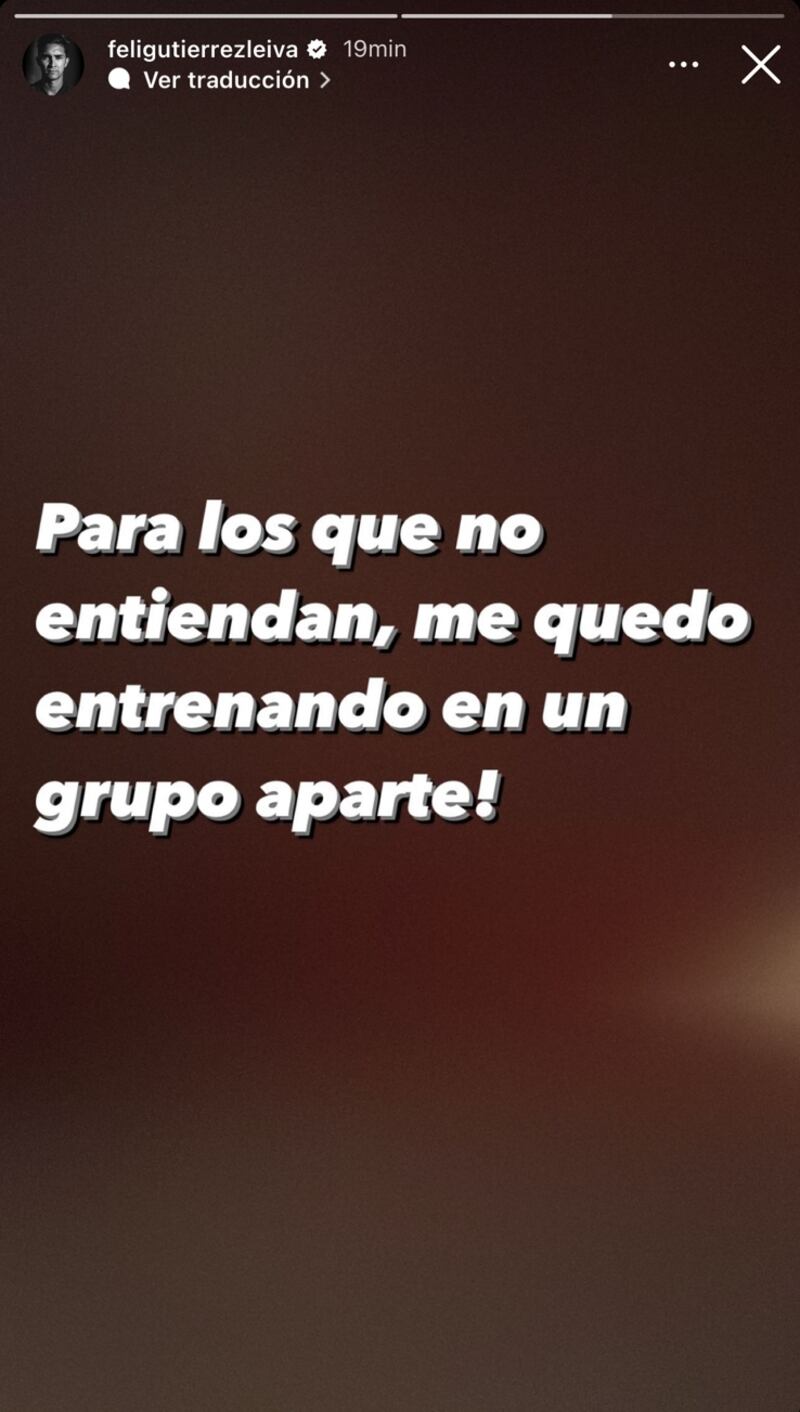 Felipe Gutiérrez aclarando su situación