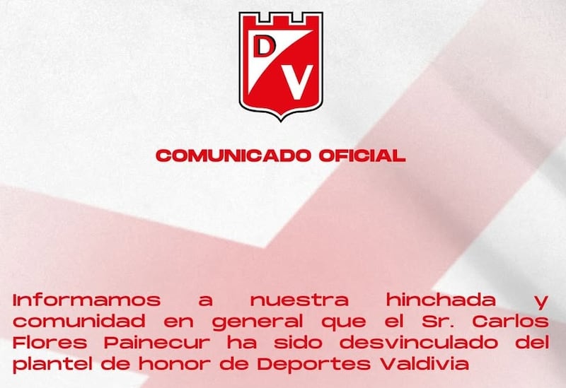 Carlos Flores agredió a su entrenador luego de ser expulsado en el último del cuadro valdiviano.